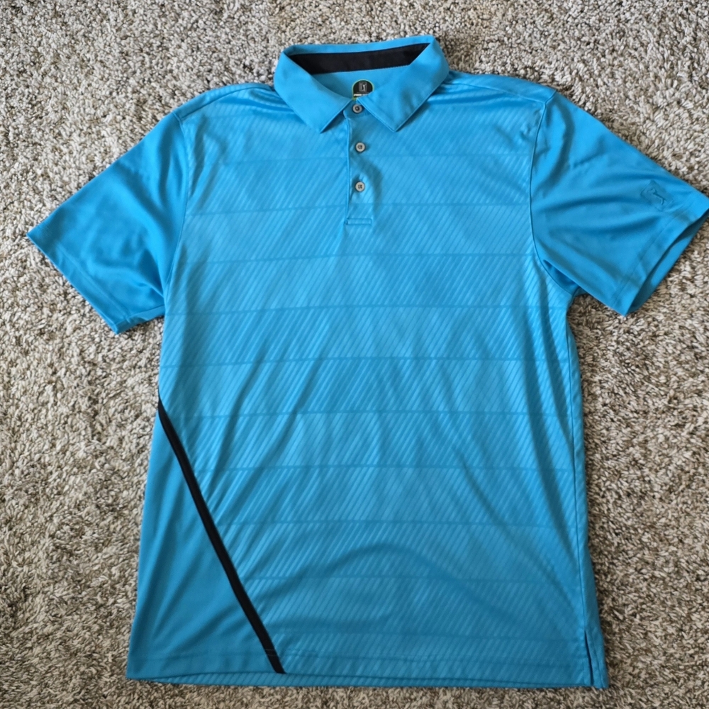 PGA Tour Men's Large Blue Golf Polo